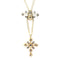 Pendentif Pendentif croix géorgien en or jaune 18K et diamants 58 Facettes 20240-0285