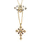 Pendentif Pendentif croix géorgien en or jaune 18K et diamants 58 Facettes 20240-0285