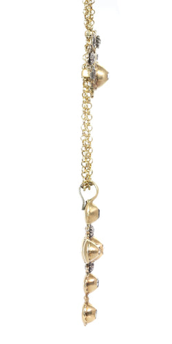Pendentif Pendentif croix géorgien en or jaune 18K et diamants 58 Facettes 20240-0285