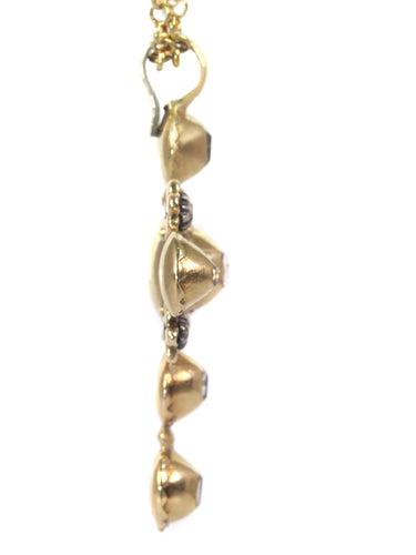 Pendentif Pendentif croix géorgien en or jaune 18K et diamants 58 Facettes 20240-0285