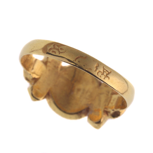 Bague 54 Bague baroque en or jaune 18K et diamants taille rose (v. 1680) 58 Facettes 20240-0293