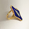 Bague 53 Bague en or 18 carats avec émaille, taille 53 58 Facettes 2791