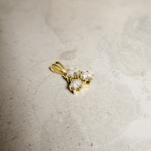 Pendentif Dreigestirn - Pendentif en or jaune 14 carats et diamants 58 Facettes 2820