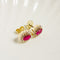 Boucles d'oreilles Ohrstecker - Boucles d’oreilles en or jaune 585 avec rubis et diamants 58 Facettes 2975