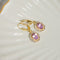 Boucles d'oreilles Boucles d’oreilles vintage en or jaune 14 carats et améthystes 58 Facettes 2788