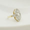 Bague 54 Bague Art déco en or jaune 14 K et diamants 58 Facettes 3143