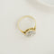 Bague 54 Bague Art déco en or jaune 14 K et diamants 58 Facettes 3143