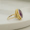 Bague 67 Bague vintage en or jaune 14K avec améthyste ovale 58 Facettes 3135