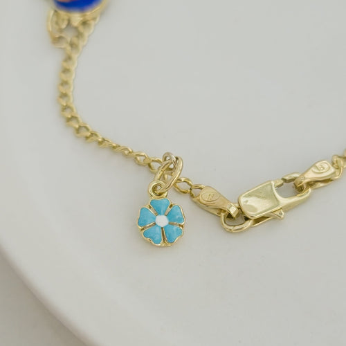 Bracelet Bracelet - Poissons et charms en or jaune 14K émaillé 58 Facettes 3138