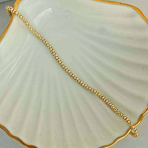 Bracelet Bracelet vintage à double boule en or 14 K 58 Facettes 3151
