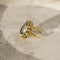 Bague 55 Jugendstil - Bague avec aquamarine en or jaune 14 carats 58 Facettes 1261