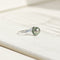 Bague 57 Bague vintage en or blanc 14 carats avec perle de culture de Tahiti 58 Facettes