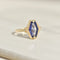 Bague 59 Bague ancienne en or jaune 14K avec saphir 58 Facettes 2481