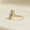 Bague 59 Bague ancienne en or jaune 14K avec saphir 58 Facettes 2481