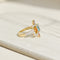 Bague 56 Bague en or jaune 18K avec topaze et diamants 58 Facettes 2654