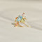 Bague 56 Bague en or jaune 18K avec topaze et diamants 58 Facettes 2654