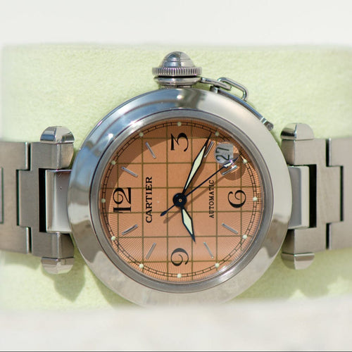 Montre Cartier Pasha de Cartier - Montre automatique en acier réf. 2324, calibre 049 58 Facettes 3092