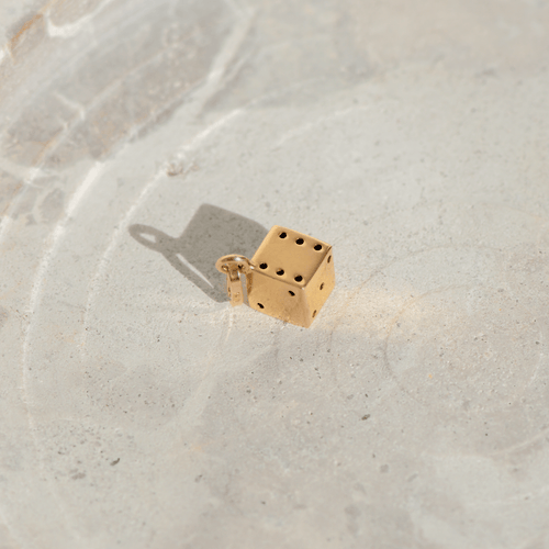 Pendentif Pendentif vintage dé en or jaune 18 carats 58 Facettes 3229-28