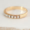 Bague 55 Bague demi-alliance en or jaune 14 K avec 0,50 ct diamants 58 Facettes