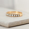 Bague 55 Bague demi-alliance en or jaune 14 K avec 0,50 ct diamants 58 Facettes
