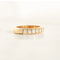 Bague 56 Bague demi-alliance vintage en or jaune 14K avec diamants 0,40 ct 58 Facettes