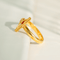 Bague 56 Bague vintage à motif crucifix en or jaune 18 carats 58 Facettes