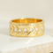 Bague 50 Bague jonc vintage en or jaune 14 carats avec diamants 58 Facettes