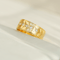 Bague 50 Bague jonc vintage en or jaune 14 carats avec diamants 58 Facettes
