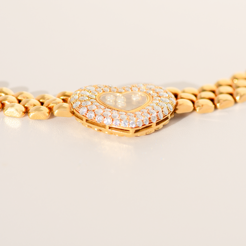 Collier Chopard Happy Diamonds - Collier en or jaune 18 carats et diamants 2,79 ct 58 Facettes 3295