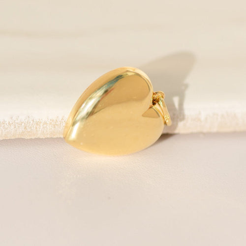 Pendentif Pendentif cœur - 14 carats en or jaune, design années 1990 58 Facettes
