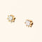 Bague Ohrstecker solitaires - Boucles d’oreilles en or jaune 14 carats et diamants 58 Facettes