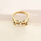Bague 59 Bague vintage - Trilogie de diamants en or jaune 14 carats 58 Facettes