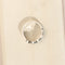 Bague 54 Bague moderne à motif floral en or blanc 14 carats et diamants 0,20 ct 58 Facettes