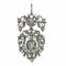 Pendentif Pendentif cœur flamand rococo en argent et diamants taille rose 58 Facettes 20296-0349