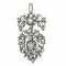 Pendentif Pendentif cœur flamand rococo en argent et diamants taille rose 58 Facettes 20296-0349