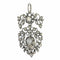 Pendentif Pendentif cœur flamand rococo en argent et diamants taille rose 58 Facettes 20296-0349