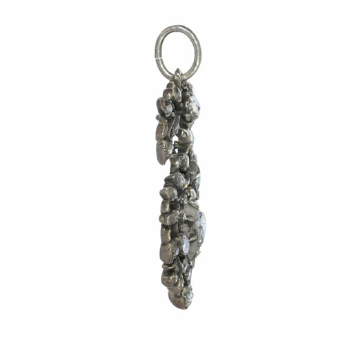 Pendentif Pendentif cœur flamand rococo en argent et diamants taille rose 58 Facettes 20296-0349