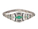 Bracelet Bracelet Art déco en platine avec diamants, émeraudes et onyx 58 Facettes 20358-0165