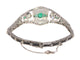 Bracelet Bracelet Art déco en platine avec diamants, émeraudes et onyx 58 Facettes 20358-0165