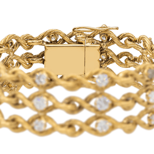 Bracelet Bracelet en or jaune 18 carats serti de diamants 58 Facettes 2041067CN