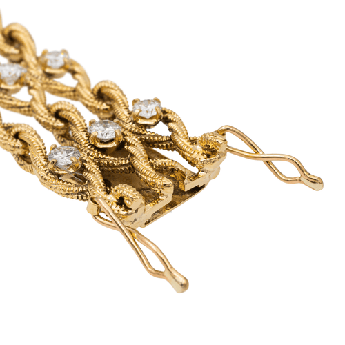 Bracelet Bracelet en or jaune 18 carats serti de diamants 58 Facettes 2041067CN