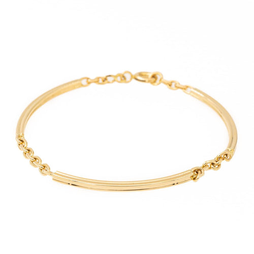 Bracelet Bracelet en or jaune 18 carats, maille forçat alternée 58 Facettes 2041077CN