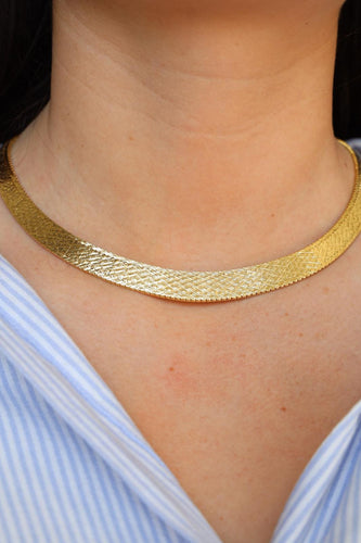 Collier Collier plat en or jaune 18 carats 58 Facettes 2041083CN