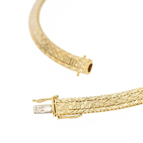 Collier Collier plat en or jaune 18 carats 58 Facettes 2041083CN