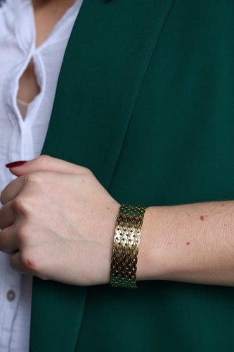 Bracelet Bracelet manchette en or jaune 18 carats 58 Facettes 2041085CN