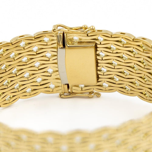 Bracelet Bracelet manchette en or jaune 18 carats 58 Facettes 2041085CN