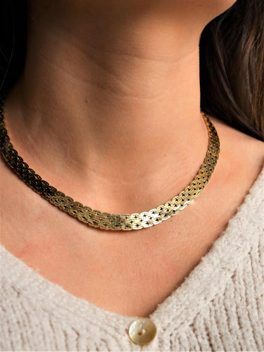 Collier Collier en or jaune 18 carats, maille souple 58 Facettes 2041090CN