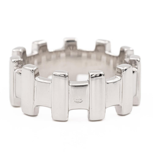 Bague 51 Zolotas - Bague alliance en or blanc 18 carats 58 Facettes 2057824CN