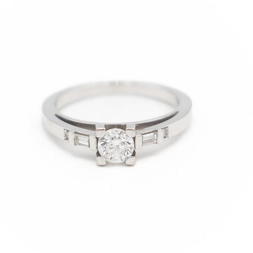 Bague 53 Mauboussin Bague Solitaire Courtisane Or blanc Diamant 58 Facettes 2057826CN