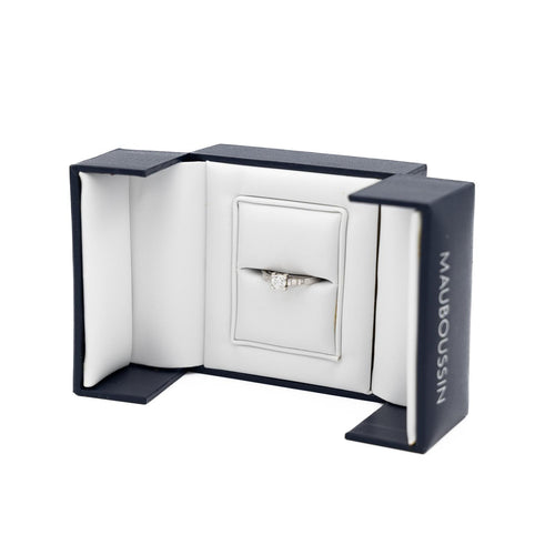 Bague 53 Mauboussin Courtisane - Bague solitaire en or blanc et diamants 58 Facettes 2057826CN